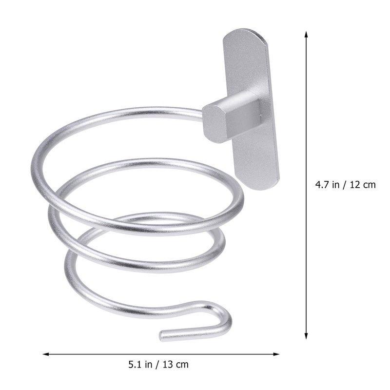 1pc Aluminum Hair Dryer Holder Wall Mounted Hair Blower Bracket Hardware Holder for Bathroom - Image 2