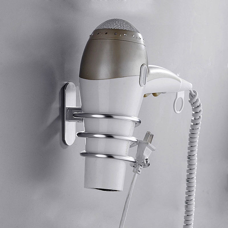 1pc Aluminum Hair Dryer Holder Wall Mounted Hair Blower Bracket Hardware Holder for Bathroom - Image 3
