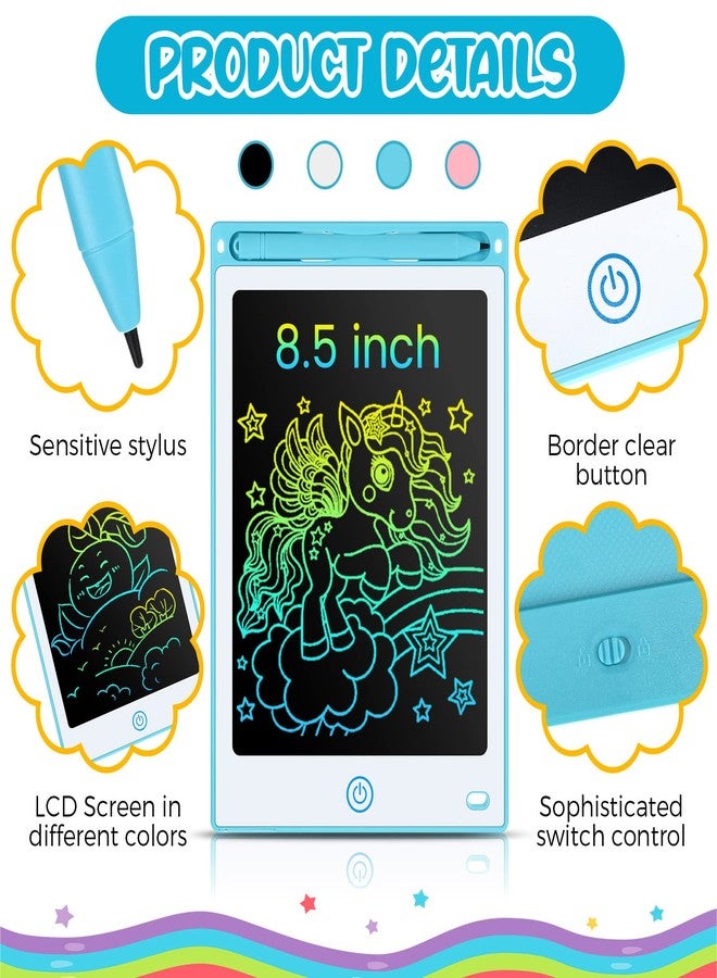 Epakh 16 PCS LCD Writing Tablet for Kids - 8.5 Inch Reusable Writing Board Drawing Doodle Pad Gift for Girl & Boy, Toddlers, Back to School, Birthday Party Favors(Black, White, Light Blue, Light Red) - Image 2
