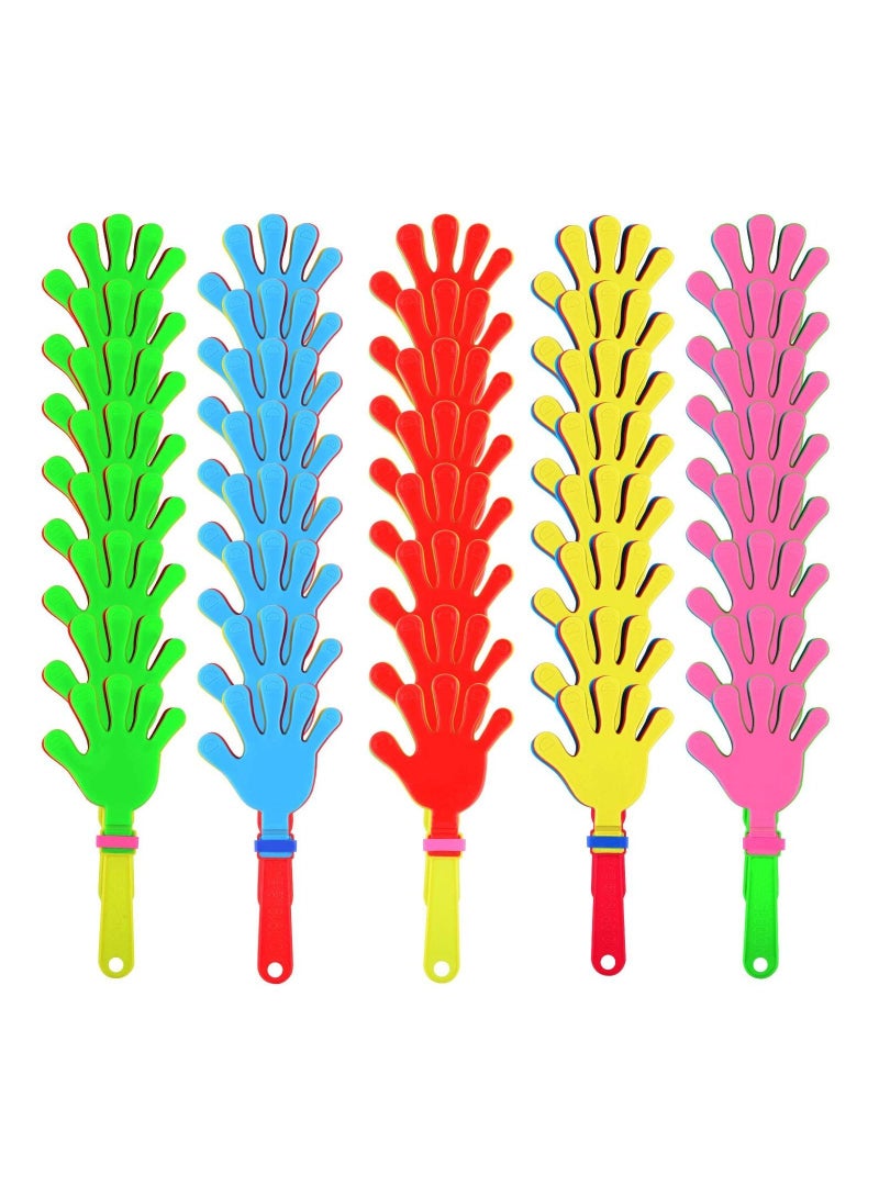 KASTWAVE Hand Clappers 40 Pieces Plastic Hand Clappers Noise Makers Noisemaker Game Accessories for Fiesta Party Birthday Favors and Supplies, 7.5 Inch - Image 1