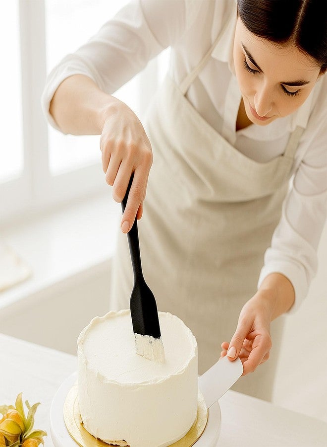 HANSGO Silicone Spatula Set, 6 PCS Food Grade Kitchen Utensils with Silicone Brush, 480°F Heat Resistant Non Stick Rubber Spatula for Scraping, Cake Baking, Cooking, Mixing, Dishwasher Safe - Image 3