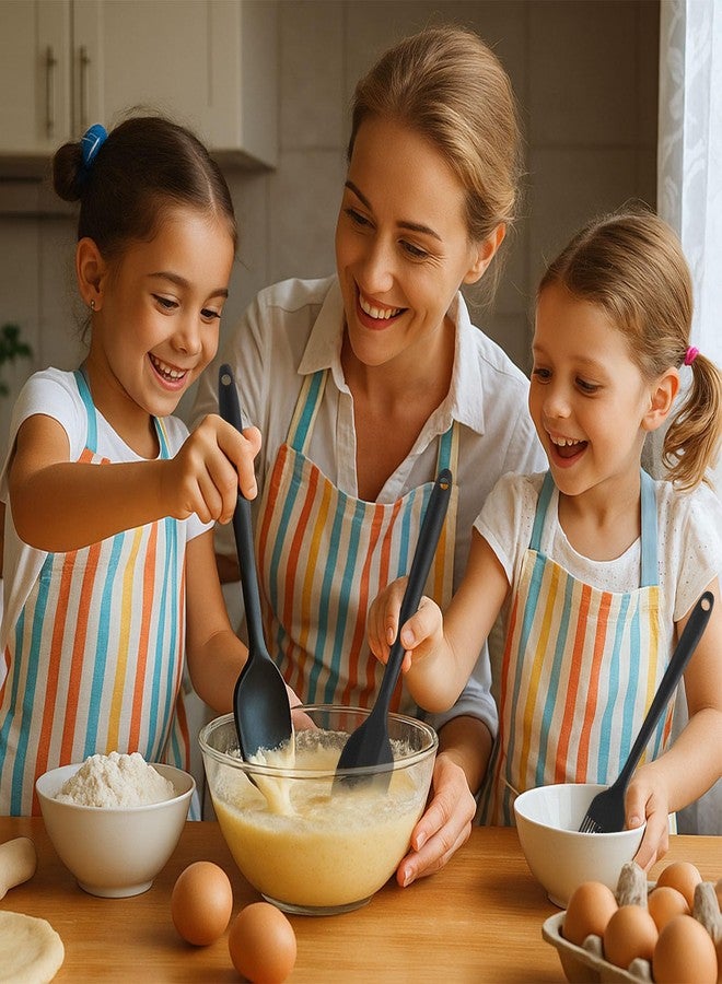 HANSGO Silicone Spatula Set, 6 PCS Food Grade Kitchen Utensils with Silicone Brush, 480°F Heat Resistant Non Stick Rubber Spatula for Scraping, Cake Baking, Cooking, Mixing, Dishwasher Safe - Image 4