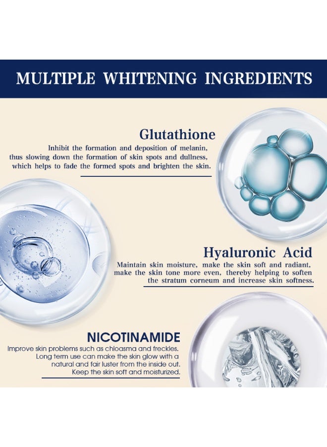 AFCARE Glutathione Whitening Cream, Prevent Aging Moisturizing Skin Brightener Cream, Smoothing Brightening Cream, White Lightening Beauty Cream 30G - Image 3