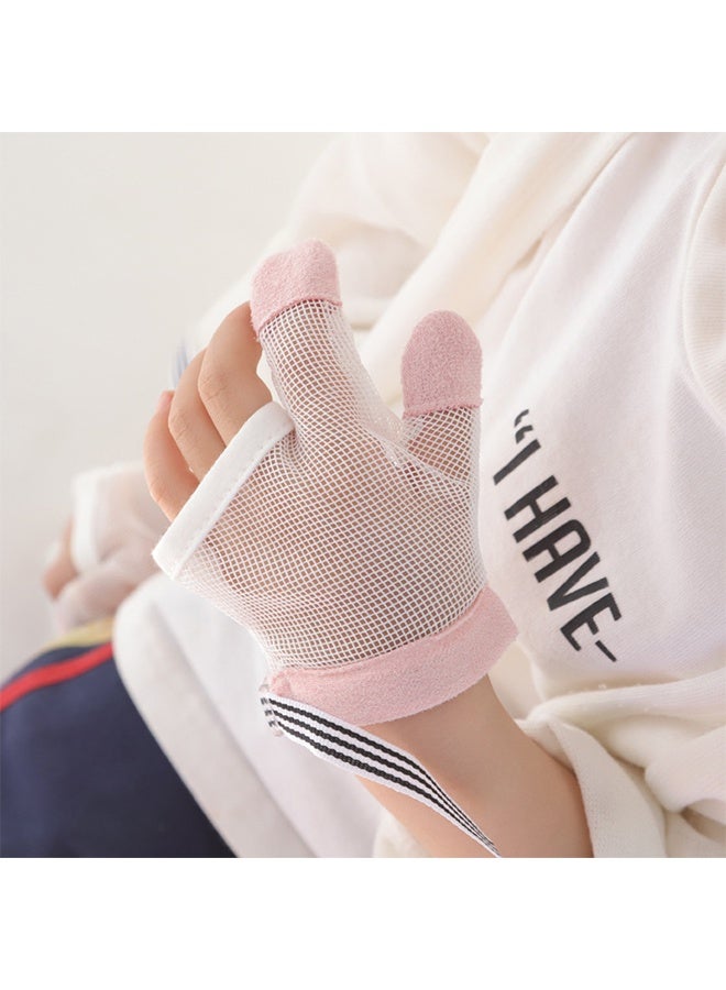 Stop Thumb Sucting, 1 Pair Baby Anti Eating Gloves No Scratch Breathable Finger Thumb Protector Thumb Sucting Stop for Kids Stop Thumb Fingers Sucting - Image 2