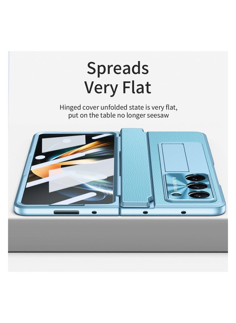 عام غطاء حافظة الهاتف المحمول متوافق مع حافظة Honor Magic VS2 【حامل مخفي】 【شحن لاسلكي】【حامي شاشة】 تصميم قوي مقاوم للصدمات وحماية كاملة للهاتف + حامل - Image 4