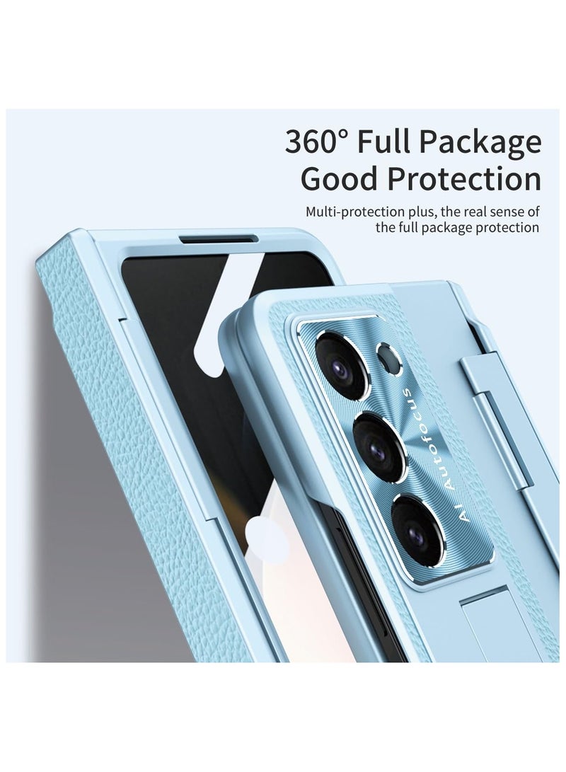 عام غطاء حافظة الهاتف المحمول متوافق مع حافظة Honor Magic VS2 【حامل مخفي】 【شحن لاسلكي】【حامي شاشة】 تصميم قوي مقاوم للصدمات وحماية كاملة للهاتف + حامل - Image 2