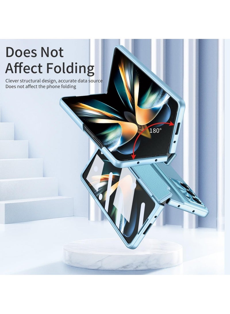 عام غطاء حافظة الهاتف المحمول متوافق مع حافظة Honor Magic VS2 【حامل مخفي】 【شحن لاسلكي】【حامي شاشة】 تصميم قوي مقاوم للصدمات وحماية كاملة للهاتف + حامل - Image 5