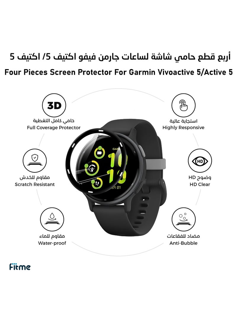 FITME 4-Piece 3D Screen Protector For Garmin Vivoactive 5 / Garmin Forerunner 165  - Image 1