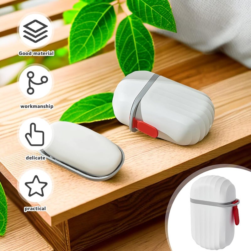 RECLUSE Pack of 2 Travel Soap Holder - Portable Waterproof Leakproof Draining Layer Travel Soap Box Case Holder Plastic Drain soap Dish, Ideal for Outdoor Bathroom Hiking, Camping and Travel Use - Image 5