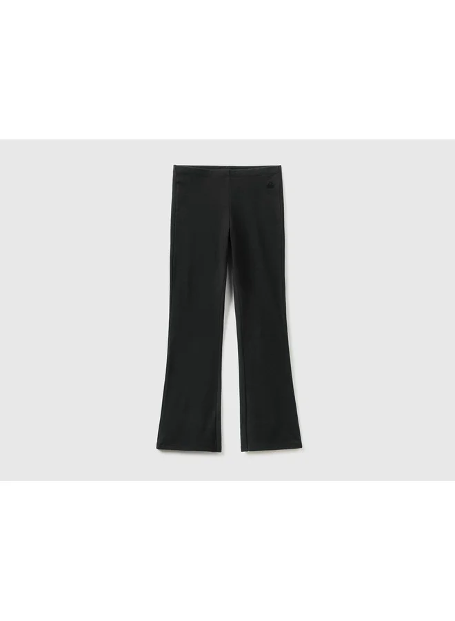UNITED COLORS OF BENETTON Flared Leggings In Stretch Cotton