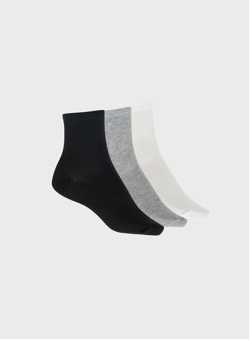 جينجر 3PK Crew Socks