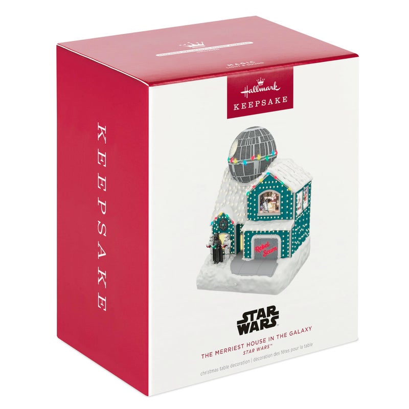 Hallmark Keepsake هولمارك تذكار زخرفة عيد الميلاد وتخزين حرب النجوم: A New Hope Darth Vader's Tie Fighter مع هدايا خفيفة وصوتية لمحبي Star Wars - Image 3