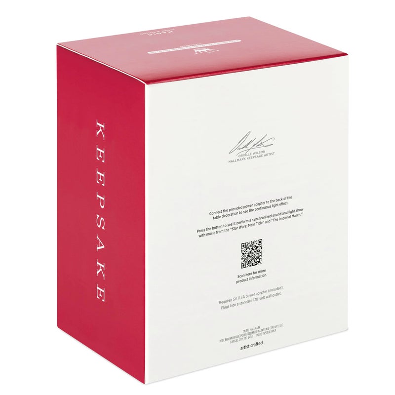 Hallmark Keepsake هولمارك تذكار زخرفة عيد الميلاد وتخزين حرب النجوم: A New Hope Darth Vader's Tie Fighter مع هدايا خفيفة وصوتية لمحبي Star Wars - Image 4