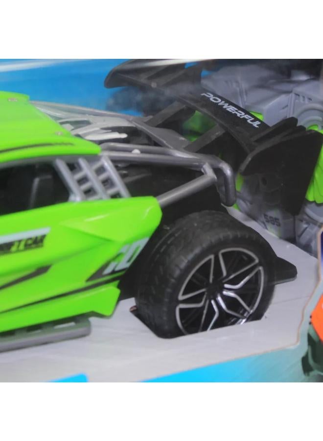 Remote Control Drift Car with Smoke Spray – Green - Image 3
