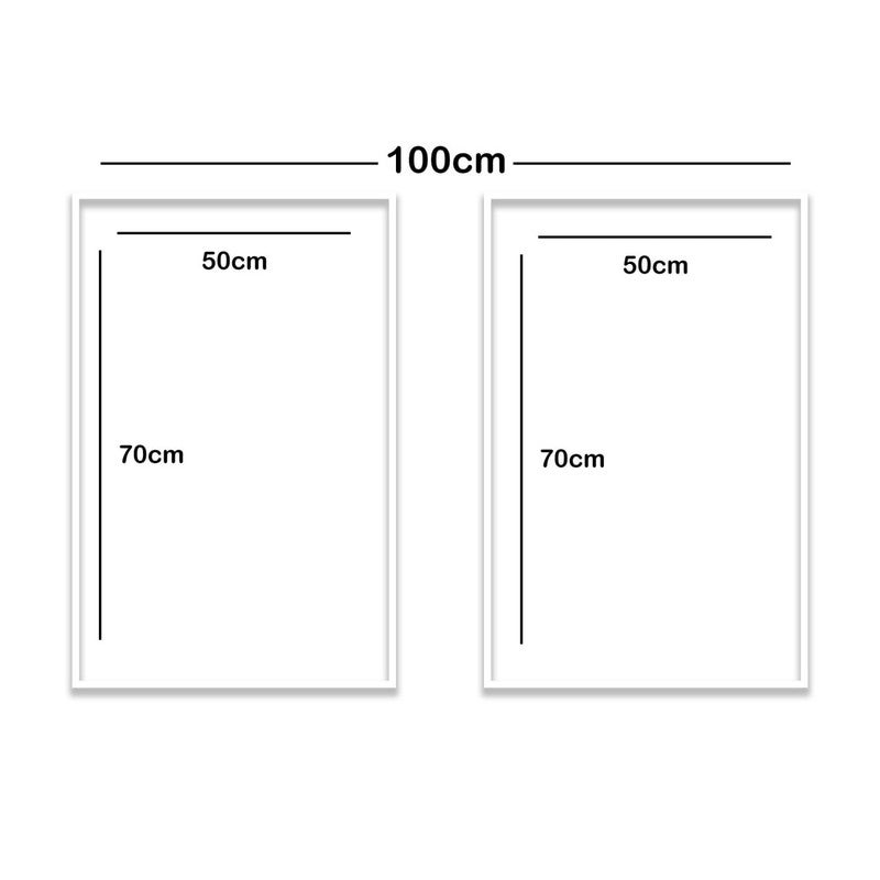 Marktna Modern design double canvas painting of a girl, total size 100x70 cm - Image 3