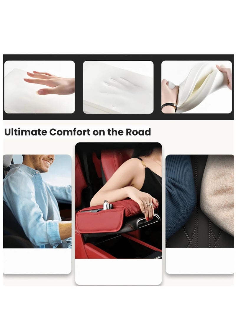 ET-LIFE 2025 New Car Central Control Armrest Memory Foam Armrest Heightening Pad, Lengthened Central Armrest Box Pad Organizer Storage  - Image 4