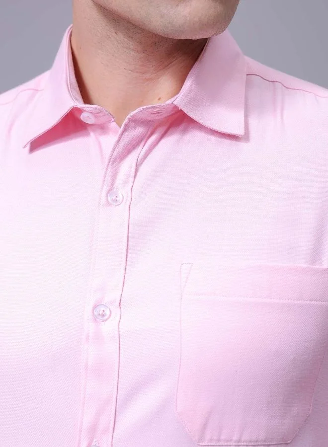 The Indian Garage Co Men Slim Fit Solid Full Sleeves Cutaway Collar Formal Shirt