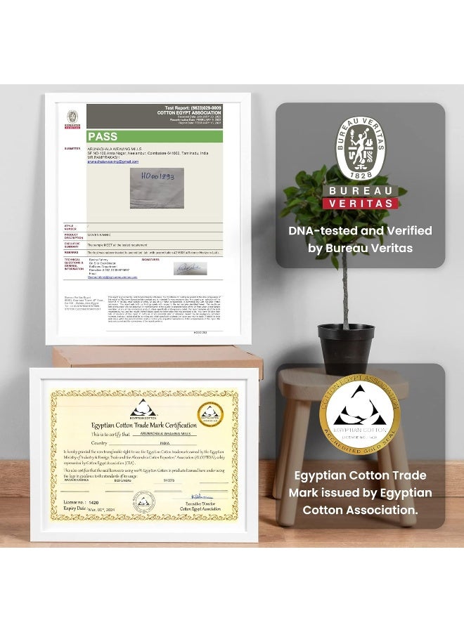 Weddingly CEA Certified 100% Giza Egyptian Cotton Sheets|4 Piece Set|Accredited Gold Seal|Deep Pocket|Extra Long Staple|Sateen Weave|High Fabric Strength,Uniform &Soft| (Queen,Charcoal Gray) - Image 2