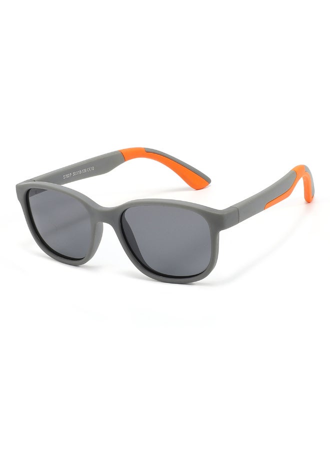 ZESITH 2026 New Fashion Polarized Kids Sunglasses, Ultra Light Sports UV Protection Sun Glasses S702 - Grey Orange - Image 1