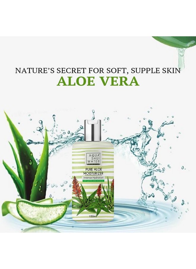AQUA SHUI WATER - Aqua Shui Water Pure Aloe vera Body Lotion | 24-Hour Moisturization | Fast-Absorbing Daily Moisturizer for Glowing Skin | Suitable for Men & Women | 150ml | - Image 1