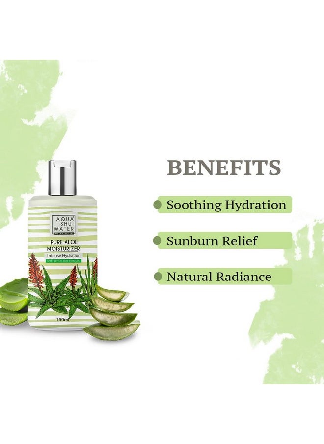 AQUA SHUI WATER - Aqua Shui Water Pure Aloe vera Body Lotion | 24-Hour Moisturization | Fast-Absorbing Daily Moisturizer for Glowing Skin | Suitable for Men & Women | 150ml | - Image 1
