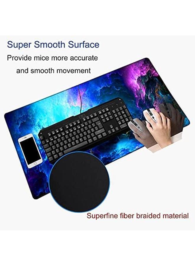 erorex Large Mouse Pad Big Gaming Mouse Pad With Stitched Edges Waterproof And Non Slip Desk Mat Xxl Extended Keyboard Pad For Home Office Accessories 31.5X11.8Inch Dazzling Galaxy - Image 5