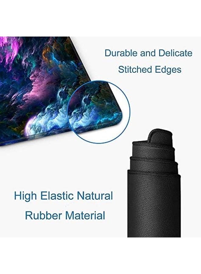 erorex Large Mouse Pad Big Gaming Mouse Pad With Stitched Edges Waterproof And Non Slip Desk Mat Xxl Extended Keyboard Pad For Home Office Accessories 31.5X11.8Inch Dazzling Galaxy - Image 3