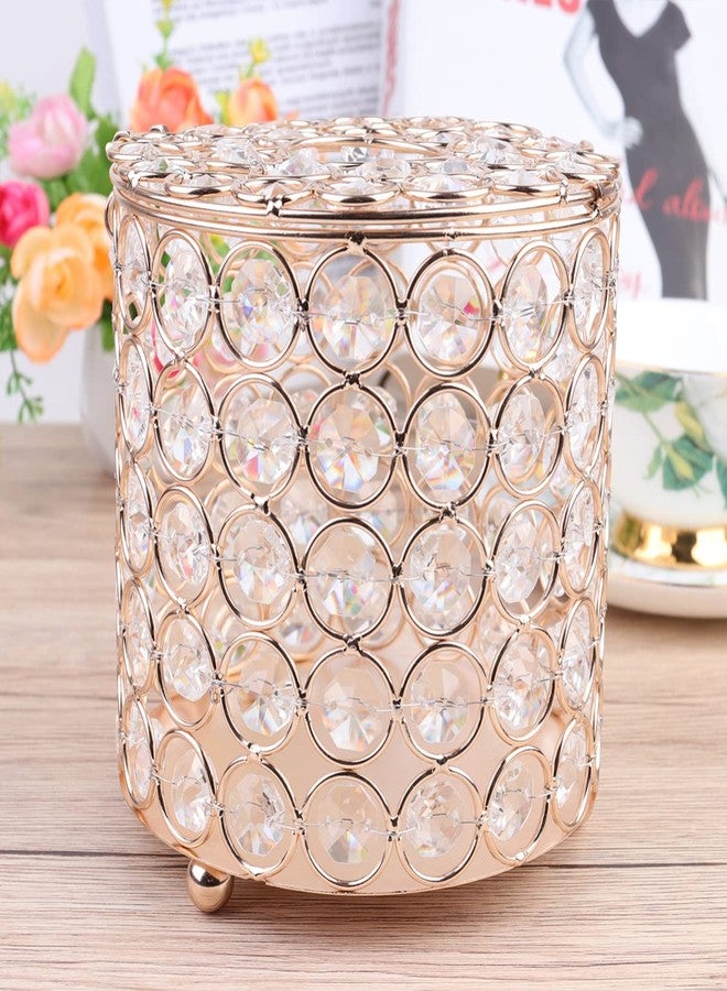 TOPBATHY Round Tissue Box Cover Crystal Toilet Paper Roll Holder Decorative for Bathroom Toilet Living Room Table Desk Office Home Car - Image 3