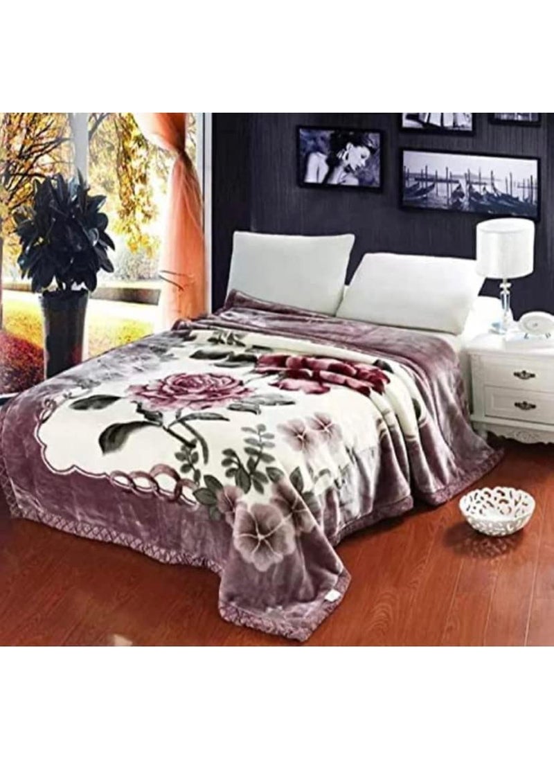 ELSTONE HOME with Device ELSTONE HOME with Device 2 Ply Mink Super Soft Cloudy Double Bed Blanket with a Fancy Bag Packing for Heavy Winter Multicolor King Size 3 