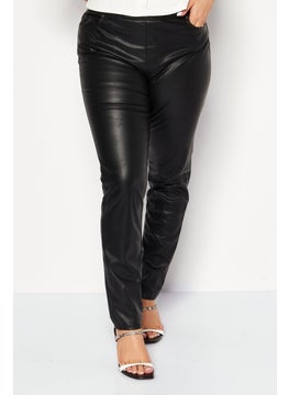Gloria Vanderbilt Women Slim Fit Solid Straight Leg Pants, Black  - Image 1