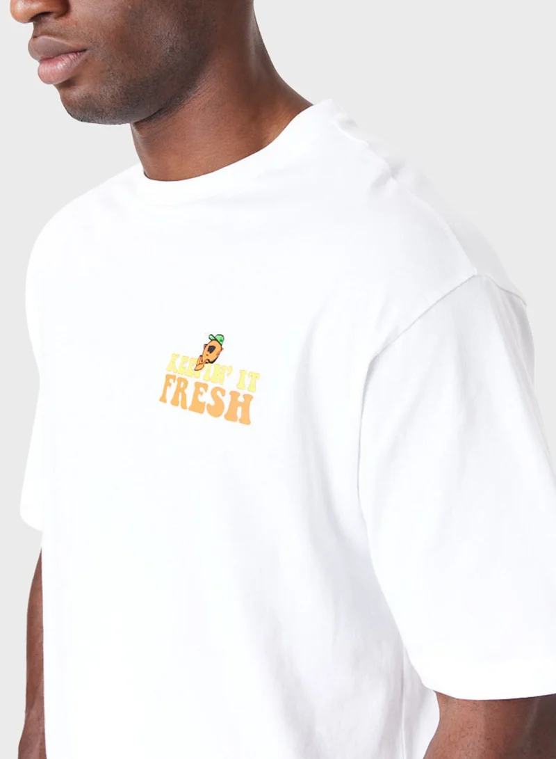 NEW ERA Fruit Graphic Oversized T-Shirt