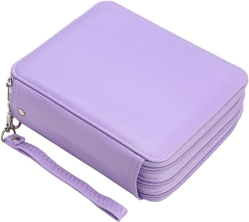 Lbxgap PU Pencil Case with 72 Slots - Colored Pencil Case Organizer with Zipper for Watercolor Pens or Markers - Image 1
