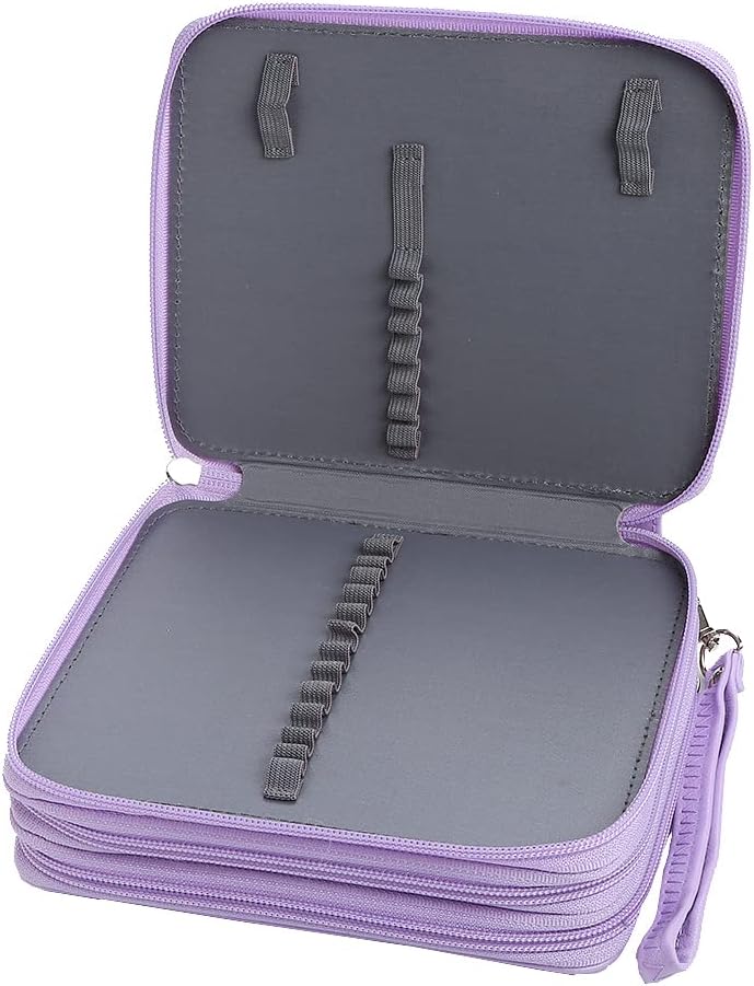 Lbxgap PU Pencil Case with 72 Slots - Colored Pencil Case Organizer with Zipper for Watercolor Pens or Markers - Image 4