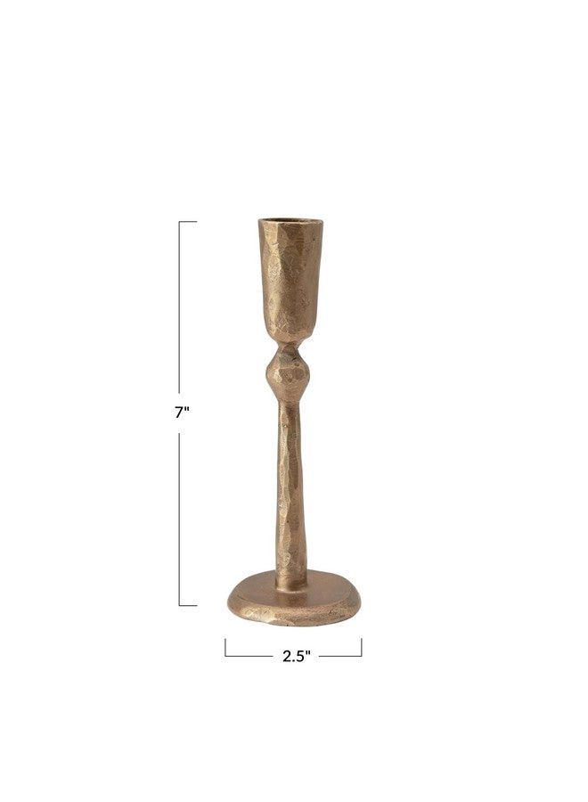 Creative Co-Op Hand-Forged Metal Taper, Antique Brass Finish Candle Holder - Image 2