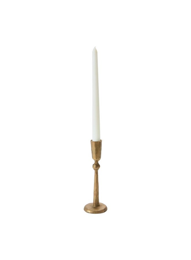 Creative Co-Op Hand-Forged Metal Taper, Antique Brass Finish Candle Holder - Image 1