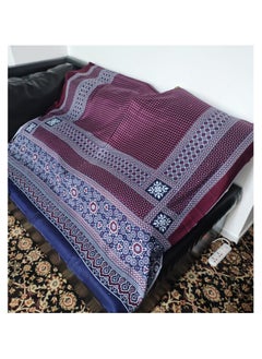 Red base with Blue & White Pattern (Soft Linen Fabric) come in different designs / patterns.