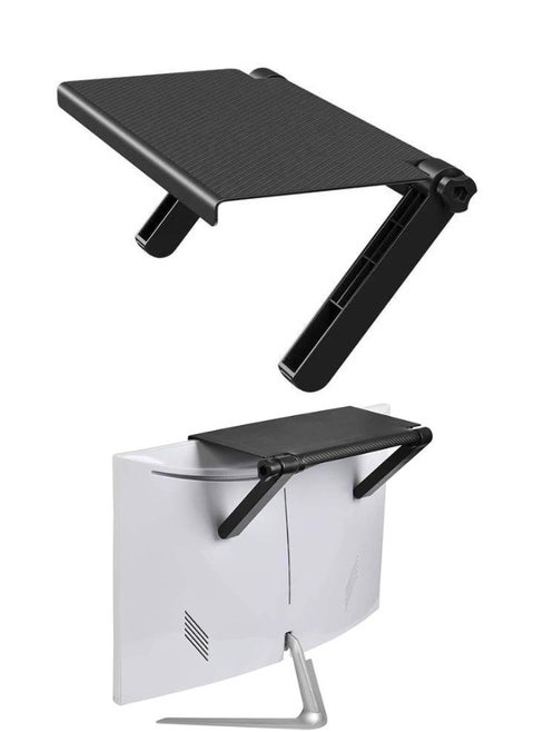 Screen top shelf - Size: 33.8x16.2x2.5cm black