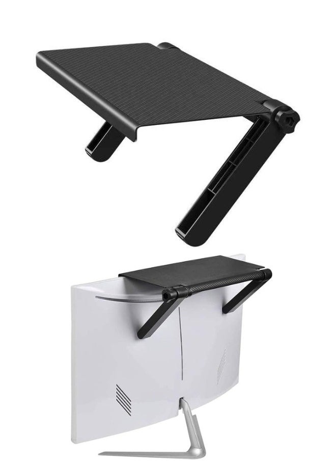 Happy Home - Screen top shelf - Size: 33.8x16.2x2.5cm black - Image 1