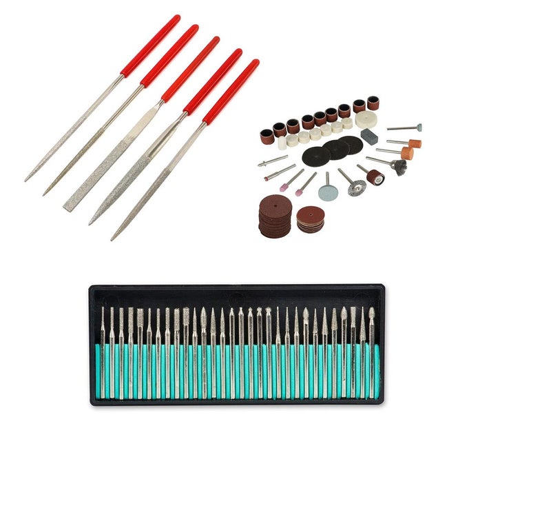 Digital Craft Rotary Tool Die Grinder Accessory Kit DIY Crafts Kit All in One Items DIY Works 5Pc Diamond File Set105Pc Rotary Tools Set30Pc Diamond Burs Set