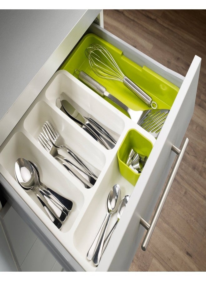 Orrda Drawer Store Expandable Cutlery Tray | Plastic Drawer Holder Store Organize Spoons Toiletries for Home Kitchen Tool | Cutlery Holder Tray (38 X 5.5 X 29 cm, Green) - Image 4