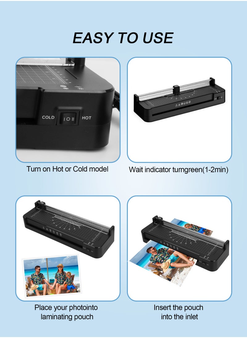 HomarKet - Thermal Laminator Machine A3 with Build in Paper Trimmerfor Hot and Cold A4 Laminator for Office Home School - Image 1