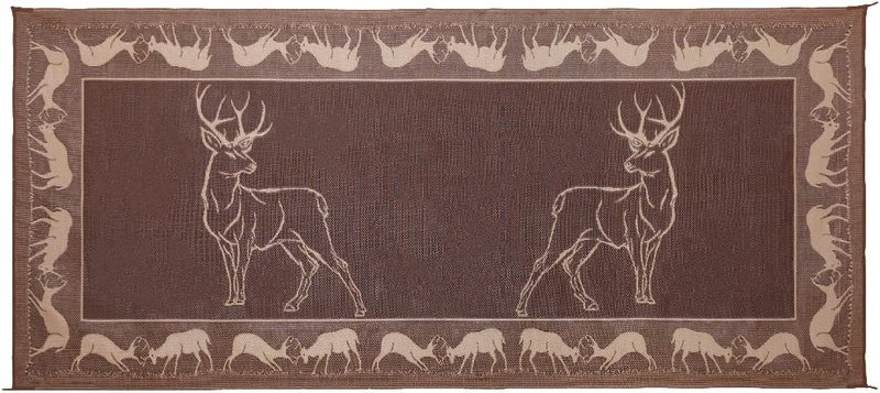 Stylish Camping PE1 Black /Brown/Beige 8-Feet x 18-Feet Deer Mat - Image 4