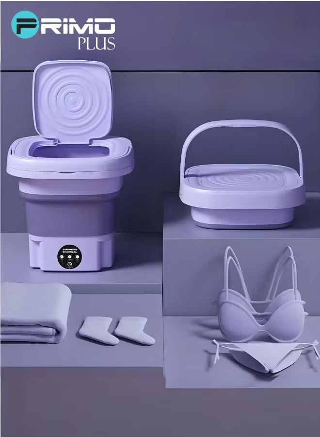 PRIMO PLUS Portable Mini Folding Clothes Washing Machine, Bucket Automatic Mini Household Underwear Foldable Bucket Washer Baby Clothes Washing Machine, Suitable for Travelling, Camping, Apartment Dorm - Image 1