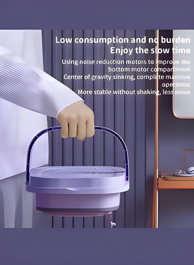 PRIMO PLUS Portable Mini Folding Clothes Washing Machine, Bucket Automatic Mini Household Underwear Foldable Bucket Washer Baby Clothes Washing Machine, Suitable for Travelling, Camping, Apartment Dorm - Image 4