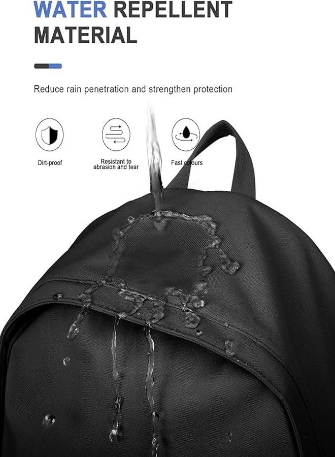 CHOLISS حقيبة ظهر مقاومة للماء من تشوليس للسيدات/الفتيات، متعددة الاستخدامات، مناسبة للمدرسة، الجامعة، المكتب، والسفر، حقيبة كتف مصنوعة يدوياً (أسود) - Image 4