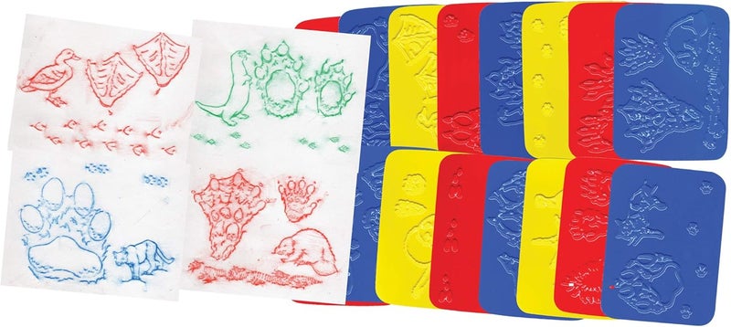 Roylco Animal Track Rubbing Plates Pack of 16 - Image 2