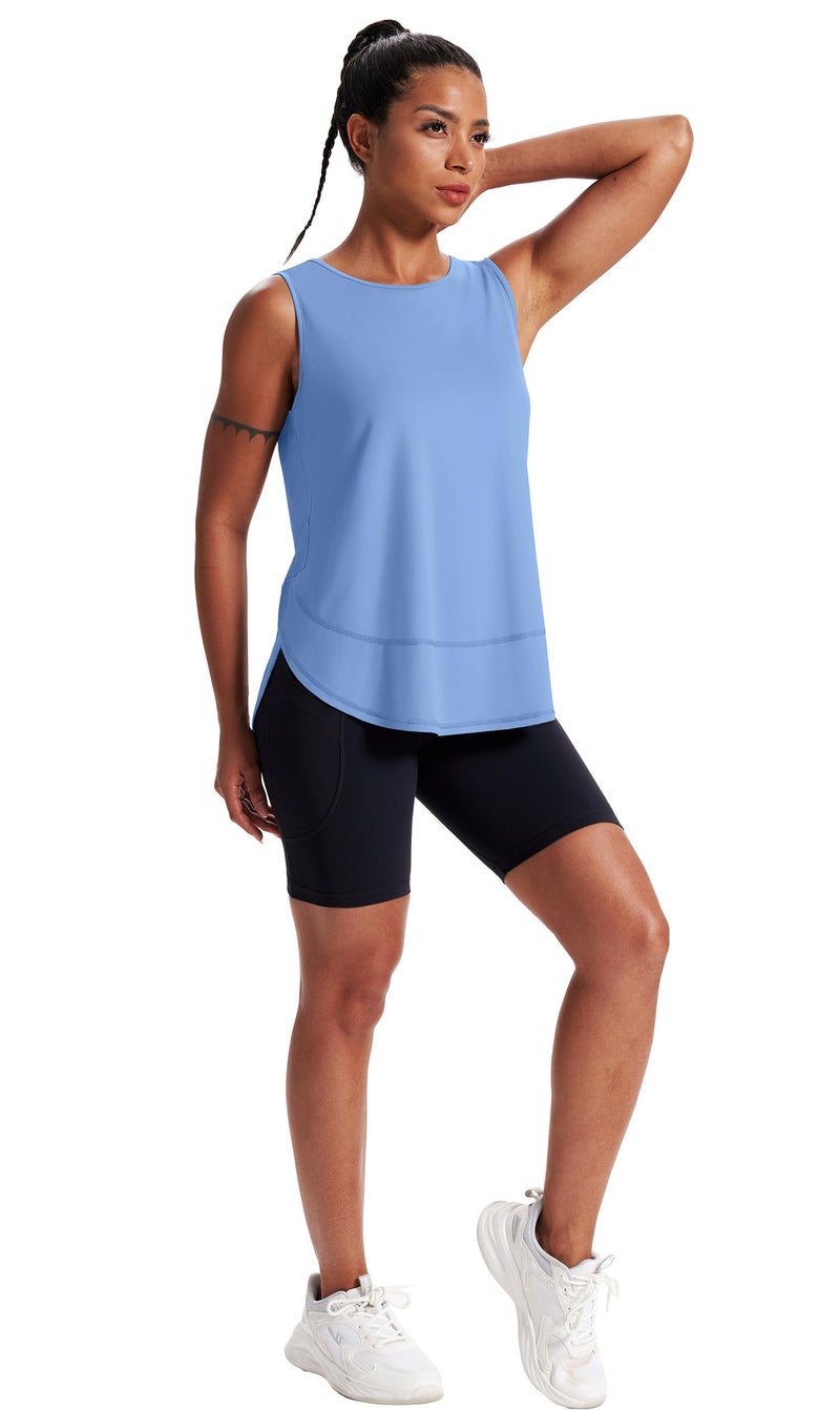 NIASHOT Womens Summer Tops Workout Tank Top Woman Athletic Tank Tops Sleeveless Shirts Gym Clothes Spring Fashion Clothing Running Yoga Outfits Ropa Deportiva para Mujer Quick Drying S - Image 4
