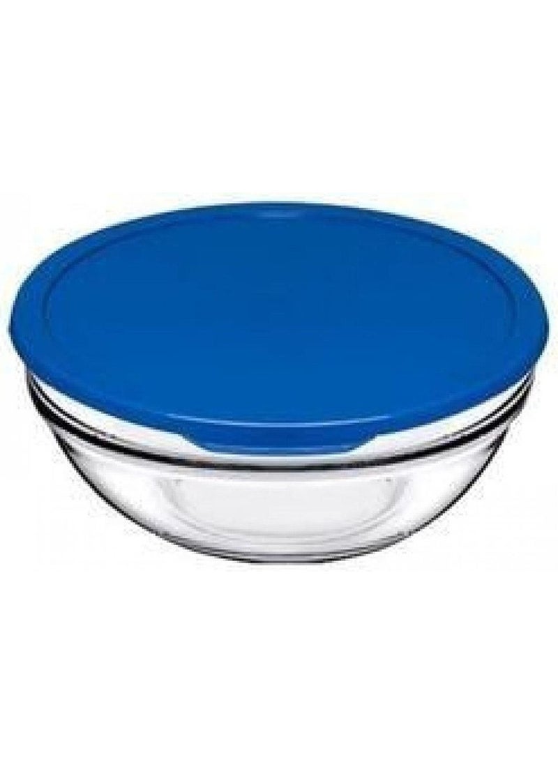 Paşabahçe - 2 53563 Chefs Storage Container - 1100 ml 1 - 1.99 L Glass Blue - Image 1
