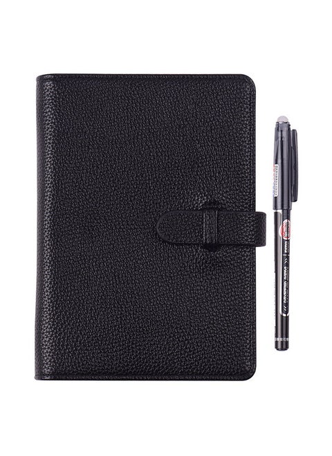 Reusable Smart Notebook Hardcover With Erasable Pen Black