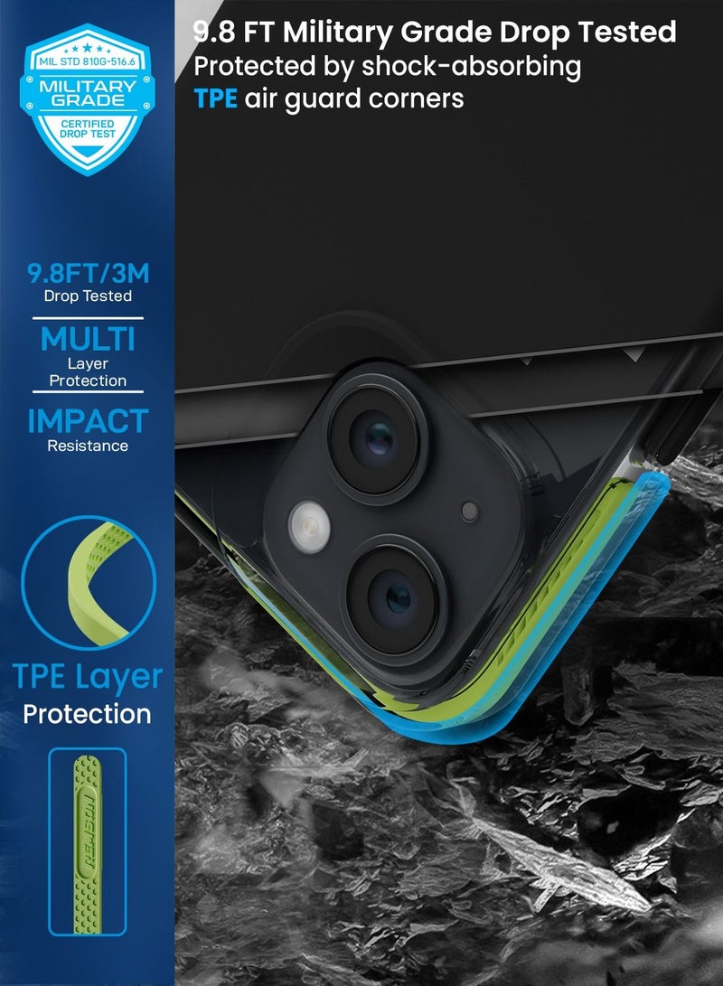 Remson غطاء سيليكوني واقي هجين مغناطيسي من ريمسون ماج-إكس مصمم للعمل مع ماج سيف لجهاز آيفون 14 بحجم 6.1 بوصة (أسود) - Image 2